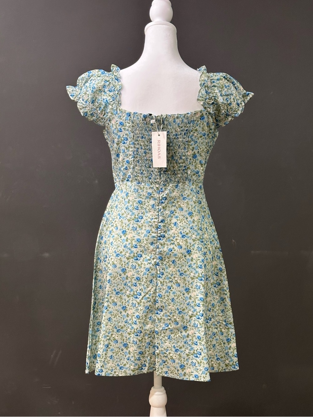 RIHOAS Floral Puff-Sleeve Mini Dress - Picture 6 of 7